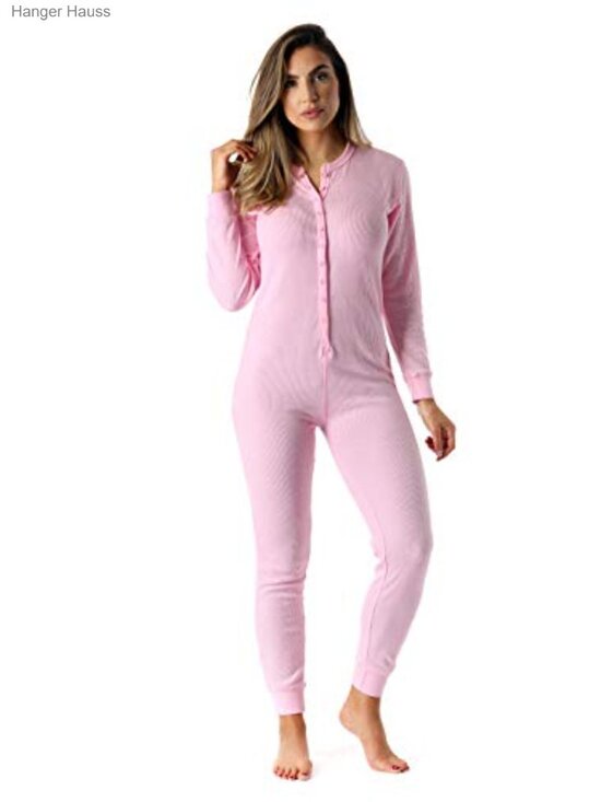 Other - Women's Thermal Henley Onesie Union Suit Cotton Blend Pajama